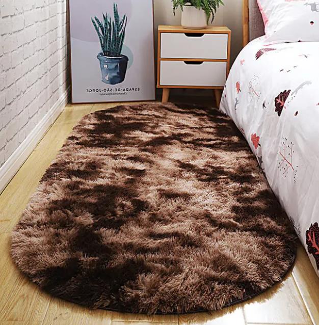 Bubble Kiss Oval Thick Carpet For Living Room Plush Bedroom Rugs Long Pile Plush Rug Children Bed Soft Velvet Mat Home Decor