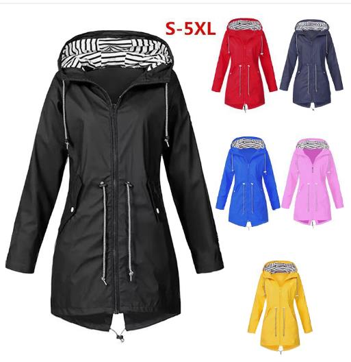 Autumn and winter women's zipper jacket outdoor hooded mountaineering clothing